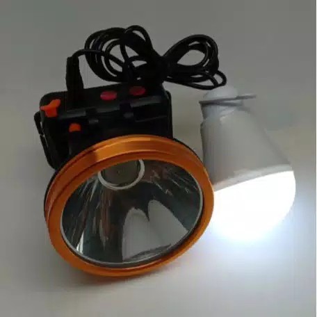 headlamp outdoor - Senter Kepala Cahaya Kuning free bohlam bisa carger ulang SUNPRO 10-15watt