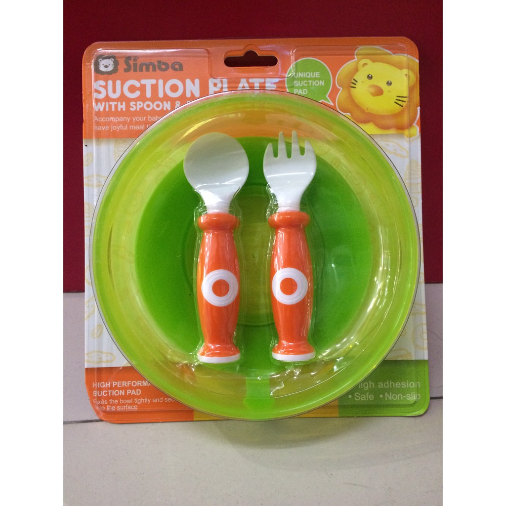 Simba Suction Plate With Spoon & Fork Set (P9604)