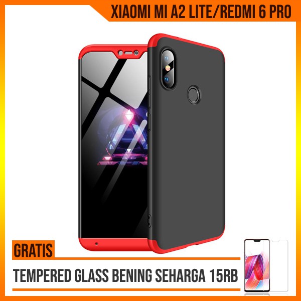 CASE XIAOMI MI A2 LITE / REDMI 6 PRO GKK 360 HARDCASE DEGREE FRONT BACK CASING FULL COVER PROTECTION
