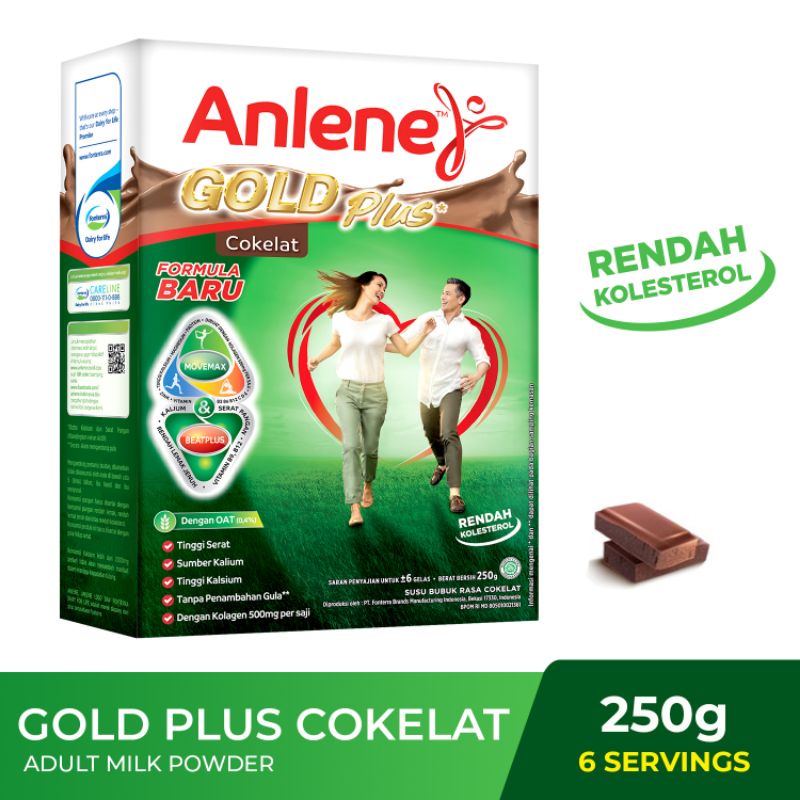 

Anlene Gold Plus 5X Hi-Calcium Vanila/ Cokelat/ Original 250 gr - Susu Bubuk Nutrisi Jantung, Tulang, Sendi & Otot