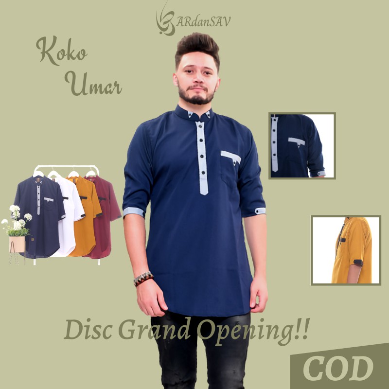 BAJU KOKO PRIA DEWASA LENGAN PENDEK TERBARU 2024 PREMIUM WARNA BIRU NAVY PUTIH MAROON COKLAT MUSTARD