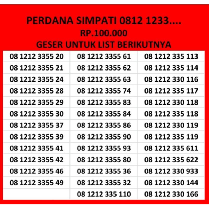 kartu perdana nomor cantik telkomsel 4G GSM LTE NASIONAL