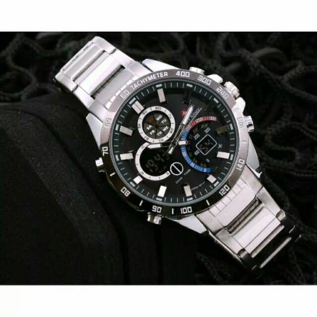 JAM TANGAN PRIA SWISS DUAL TIME RANTAI