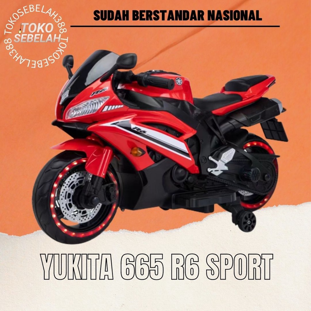 Mainan Motor Aki Yukita 665 R6 Sport - Merah