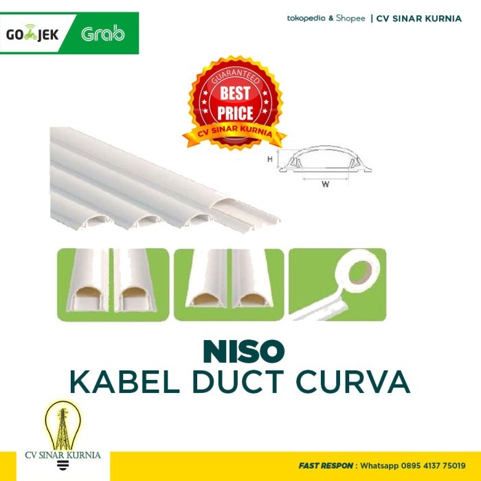 Protektor / Ducting Niso / Kabel Duct / 1M NISO DUCT CURVA 14x48 NEW