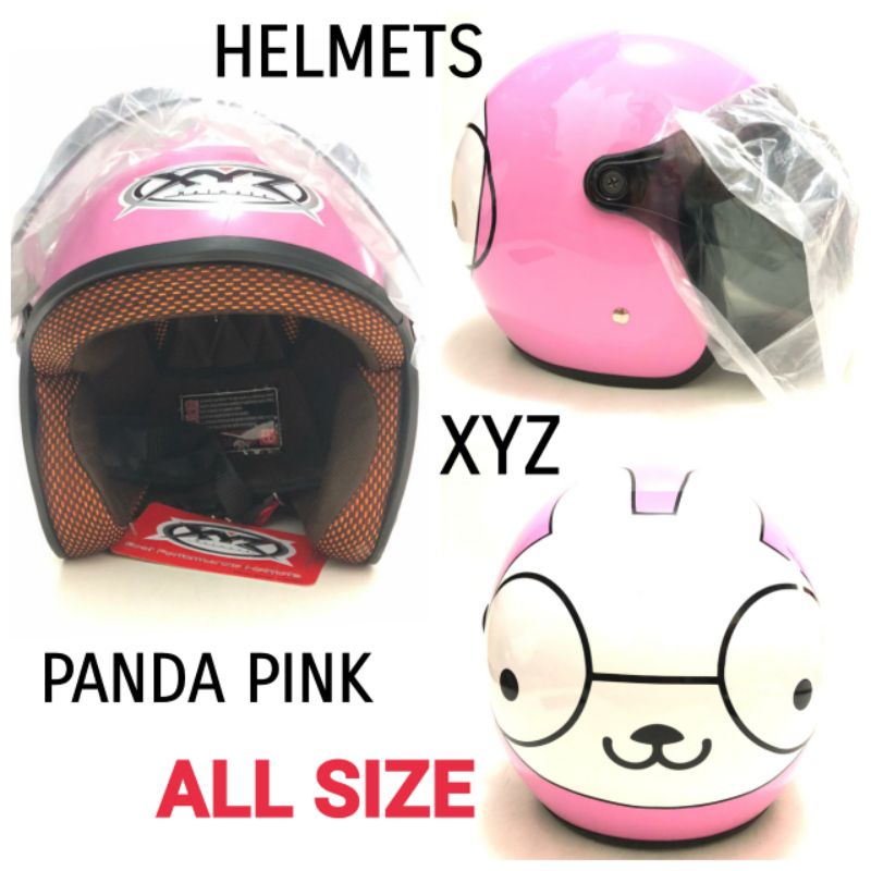 HELM WANITA ALL SIZE PANDA PINK TEEBARU TERMURAH