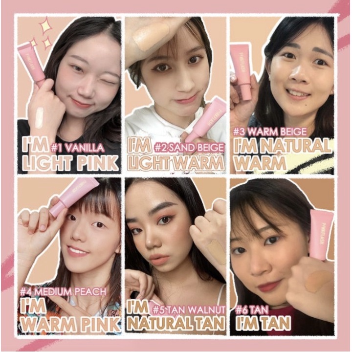 [ PINKFLASH ] OhMySelf Weightless Long Lasting All Day Tahan Air Matte Foundation 6 Colors PF002