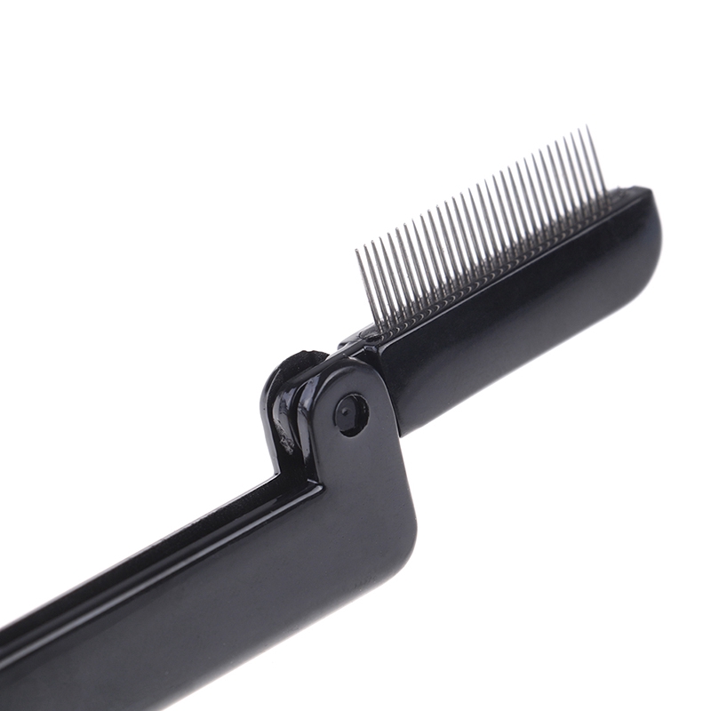 1pc Sisir Alis Dan Bulu Mata Portable Bahan Stainless Steel Untuk Alat Kecantikan