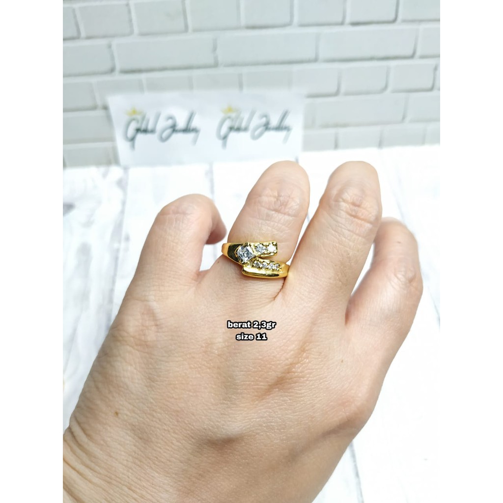 CINCIN VARIASI MATA GOLD PERAK ASLI S925 GLOBAL JEWELLERY  CJ082