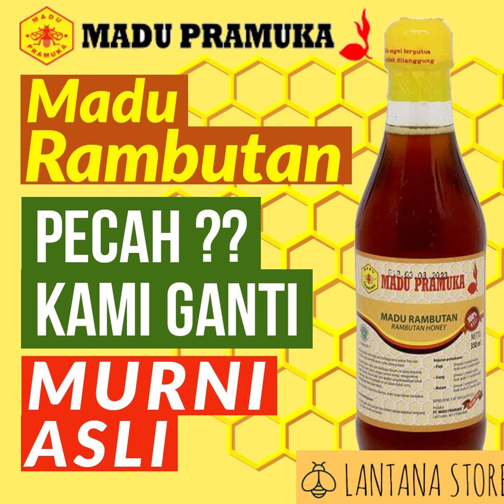 

MADU RAMBUTAN 350ML PRAMUKA RAW HONEY ASLI MURNI 350 ML