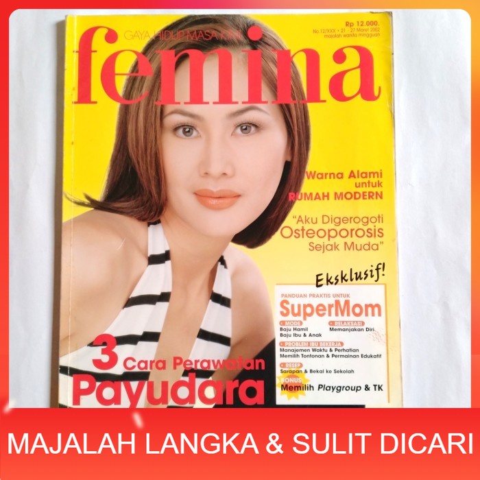 Majalah FEMINA No.12 Mar 2002 Cover INA THOMAS Langka