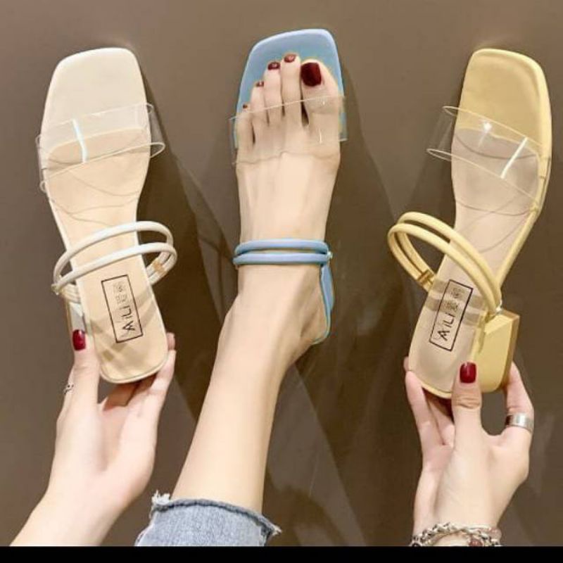 Sandal wanita ANDIN 3CM/MIKA BRNING