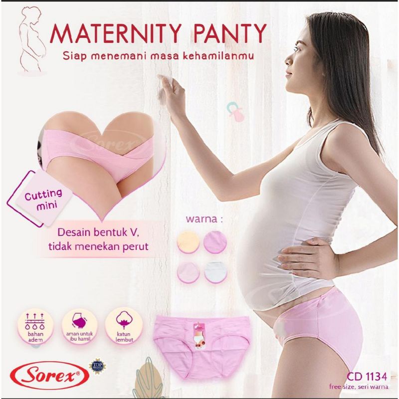 Celana Dalam Ibu Hamil Sorex 1134 dan 1140 Cd Hamil/Maternity Panty Low Waist [ Bunda Altaf ]