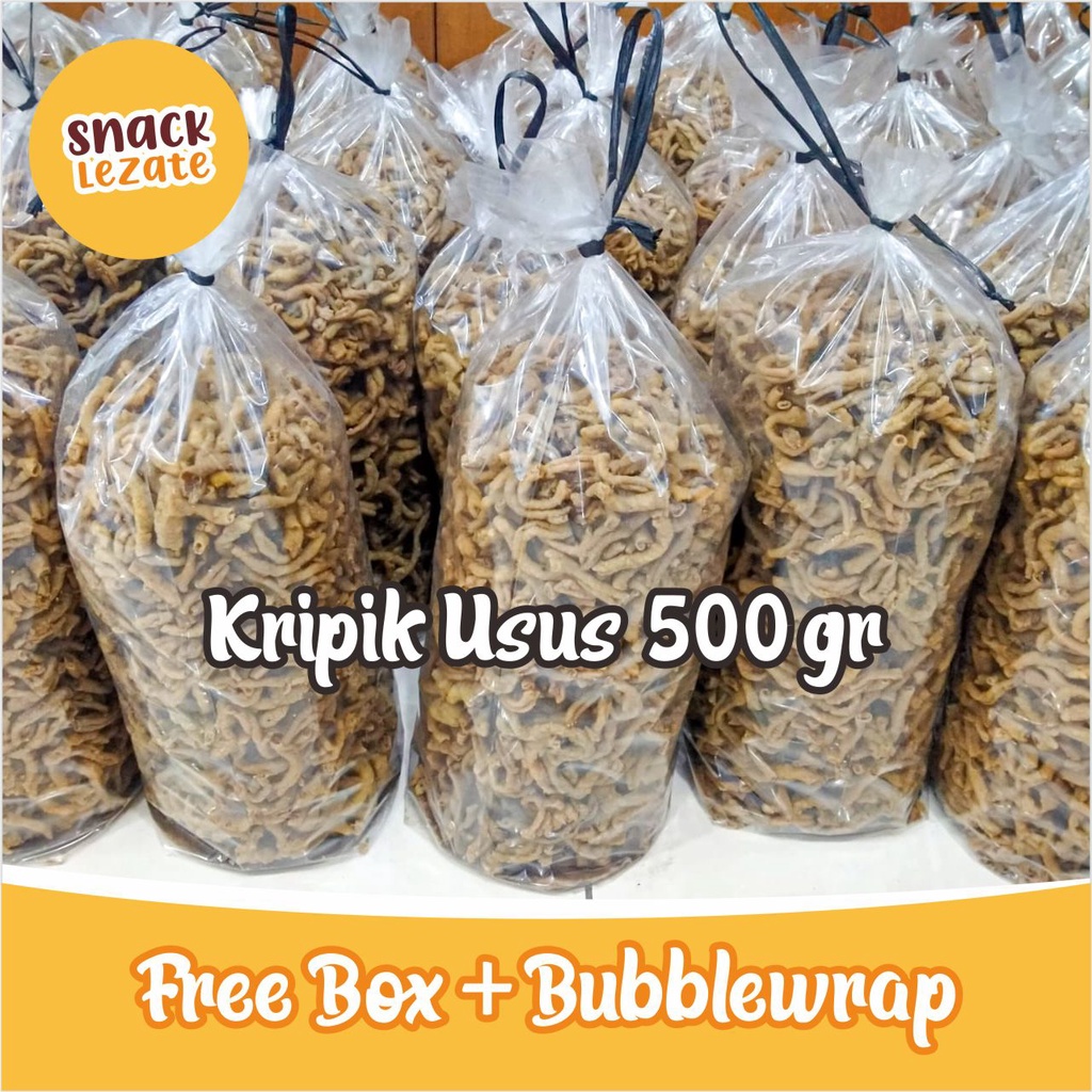 

Kripik Usus Ayam Super Original 500 gr / Usus Krispi / Keripik Usus Ayam - Lezate Snack / Maju Mulya