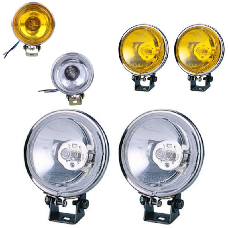 LAMPU SOROT FOG LAMP HALOGEN BULAT ISI 2PCS