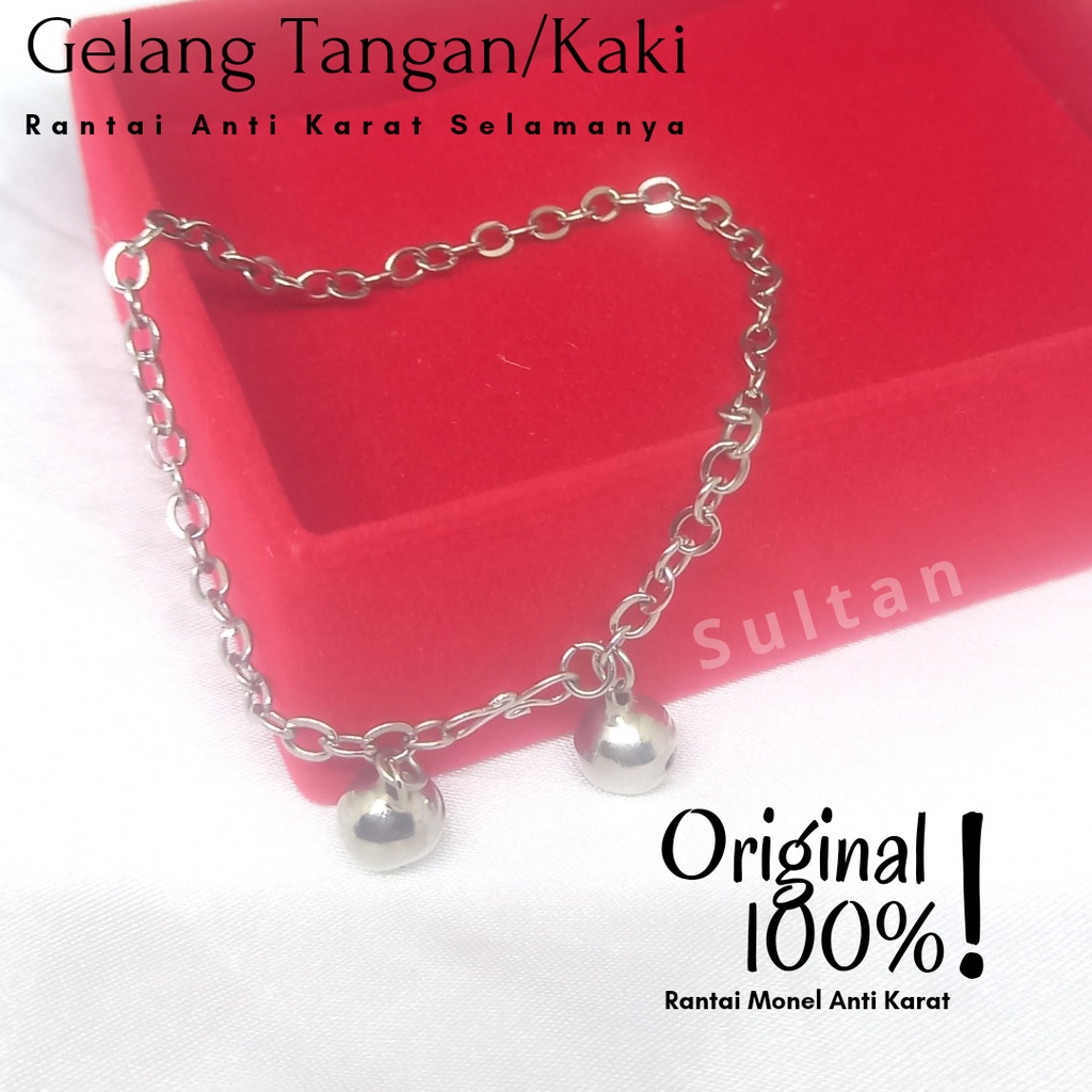 Gelang tangan gelang kaki monel original anti karat