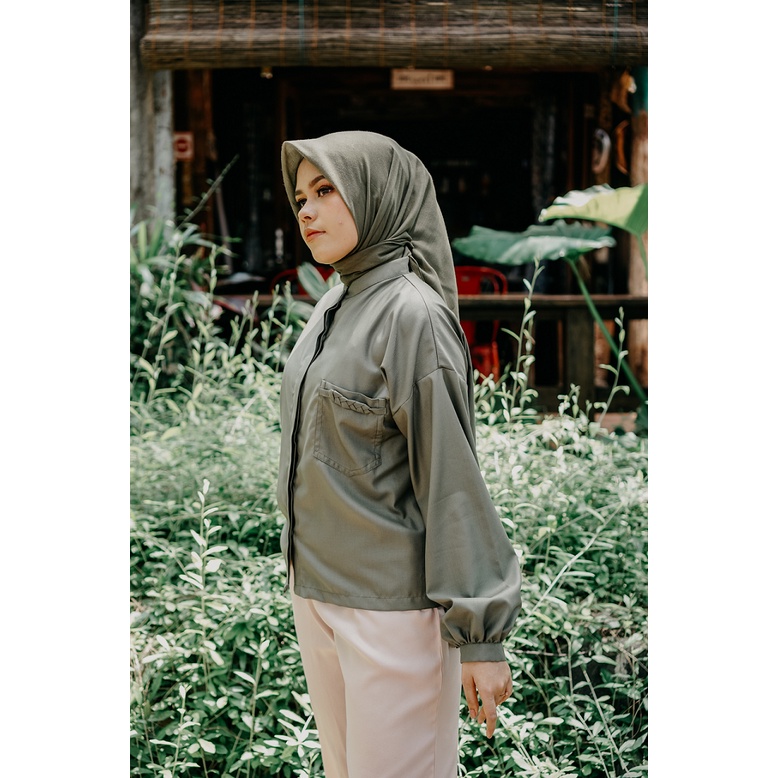 TJUT | Puga Blouse | Olive Branch