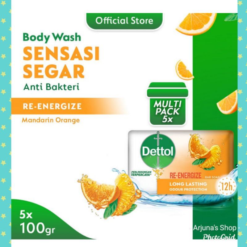 Sabun Batang DETTOL Bundle Besar 5 x 100gr