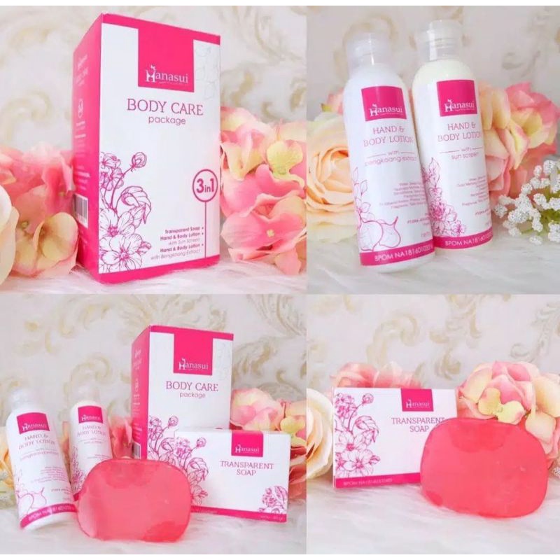 ☀️cahaya acc☀️hanasui body care package 3in1