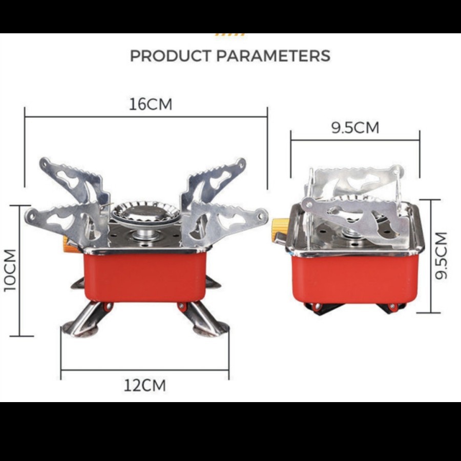 Kompor camping portable mini kotak tabung gas kovar set masak alam new