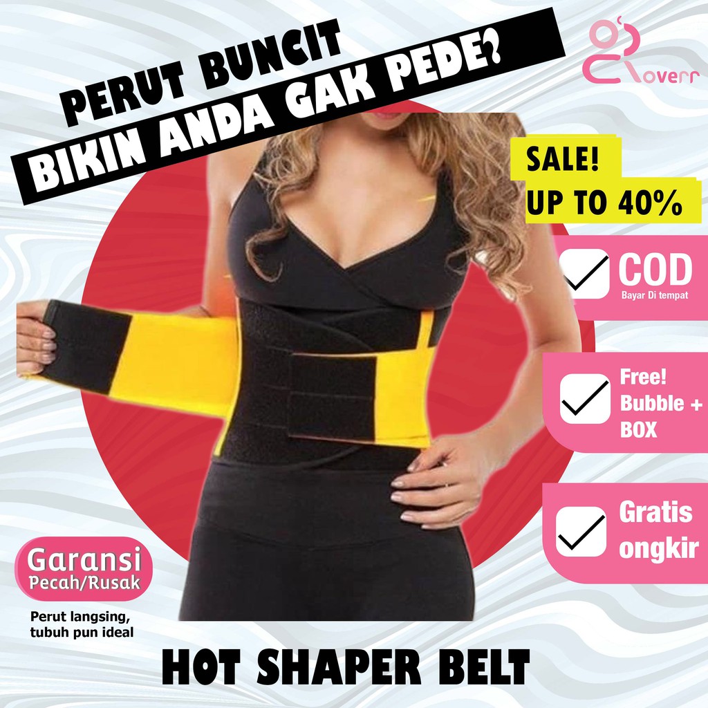 Korset Olahraga Pinggang Pembakar Lemak Perut Buncit Tubuh Pengencang Hot Shapers Belt Original