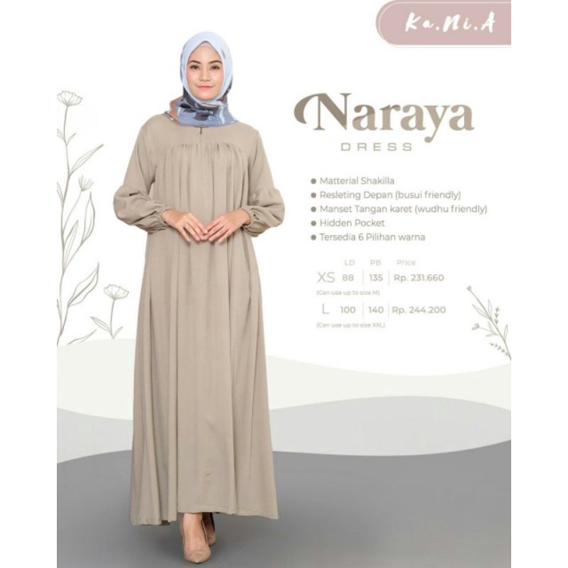 Baju Wanita Gamis Naraya Dress Kania Daffi Hijab