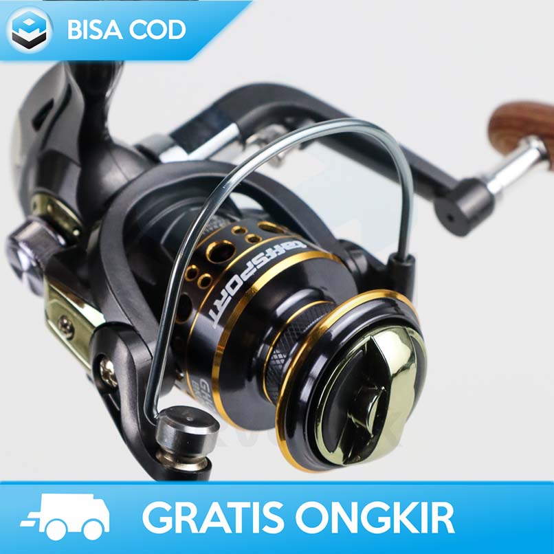 REEL PANCING SPINNING TAFFSPORT GHOTDA BK2000 SERIES 5:2:1 RATIO ORI