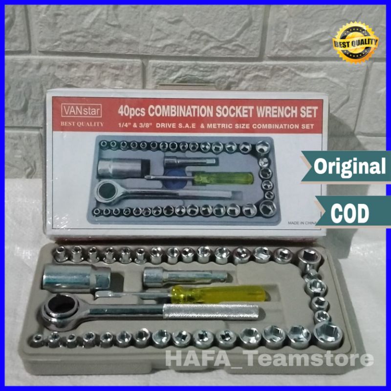 KUNCI SHOCK WRENCH SET 40 IN 1 KUNCI KREK SOK