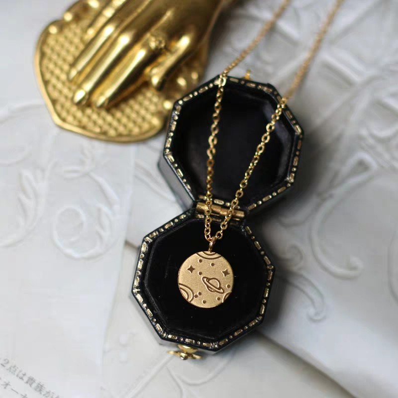  Kalung  Rantai Lapis Rose  Gold  18k Bahan Titanium Steel 