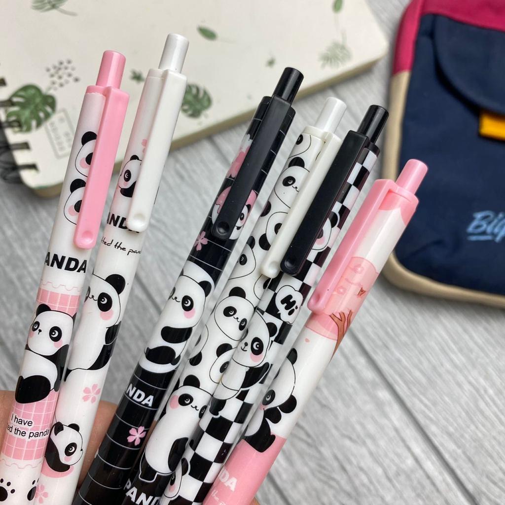 1 lusin (12pcs)Pulpen cetek mekanik karakter hewan lucu pen kekinian pen gel karakter imut lucu alat tulis kantor ready