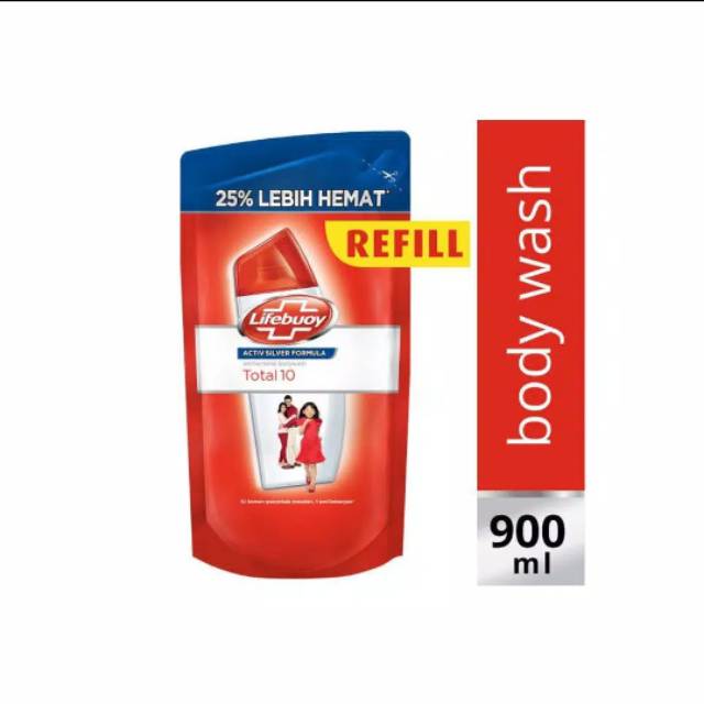 Lifebuoy sabun mandi 900ml antibacterial body wash total 10 (JUMBO)