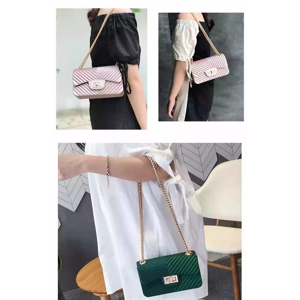 Tas Selempang Wanita Premium Import Jelly Doff 18cm