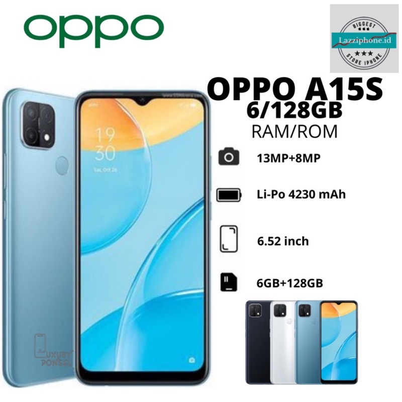 HP OPPO A15S RAM 6/128GB GARANSI 1 TAHUN