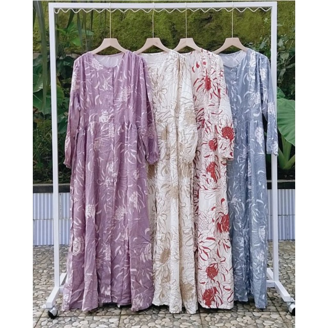 GAMIS RAYON VIRAL| GAMIS BUNGA | DRESS RAYON