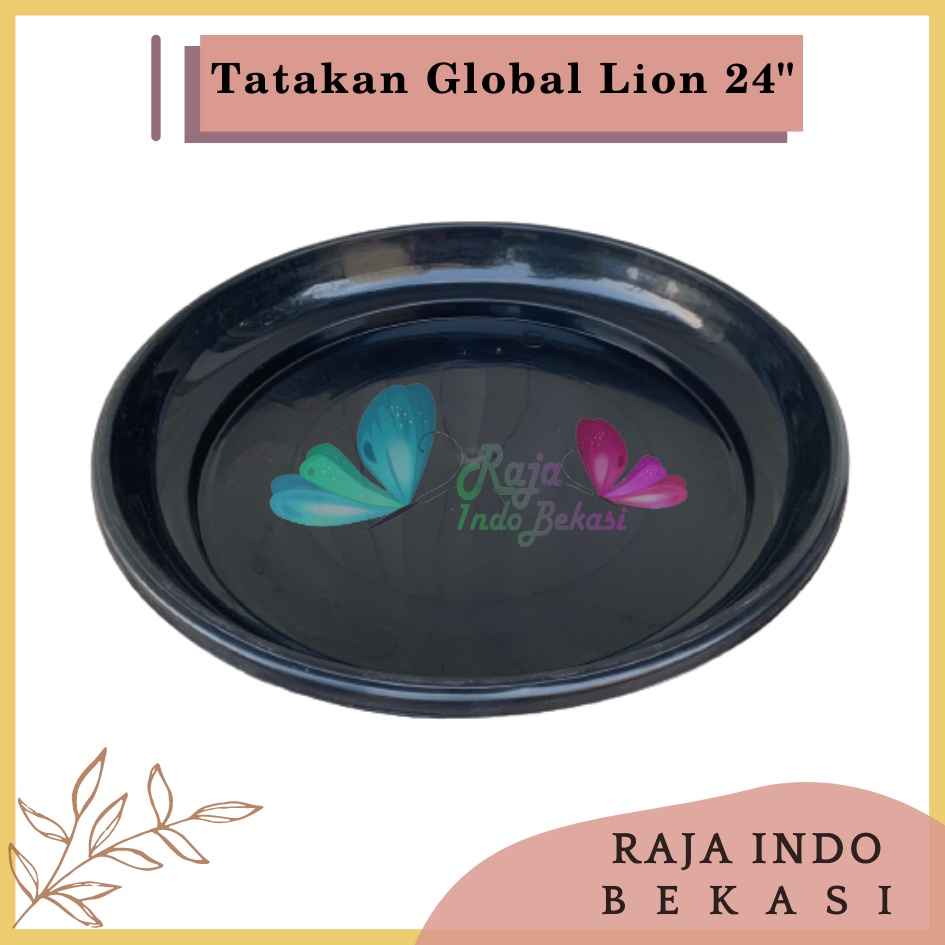 Termurah Tatakan Pot Hitam Global Lion 60 cm 24 inch Tatakan Pot Bunga 30 Panjang Besi 40 Kayu 25 20 Kotak-TATAKAN 24&quot; (24inc /50cm) alas pot besar untuk pot ukuran 50 - 70