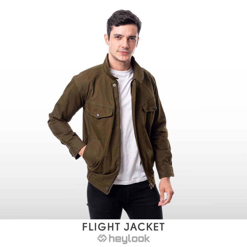 (BISA COD) JAKET CANVAS PRIA JAKET FLIGHT JAKET CASUAL PRIA PARKA