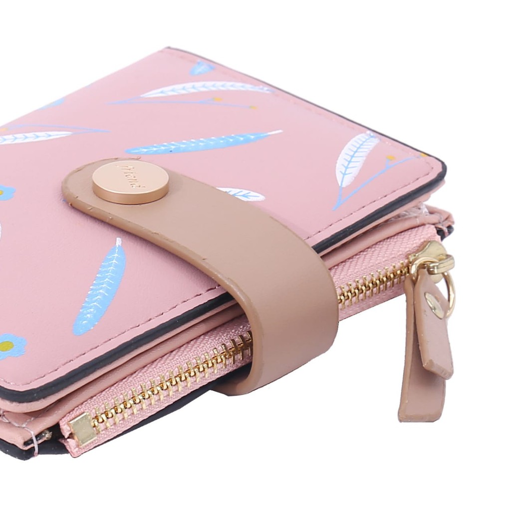 DOMPET LIPAT WANITA IMPORT MURAH KECIL KULIT NADU MINI KARTU KOIN PENDEK BRANDED BATAM PREMIUM KOREA