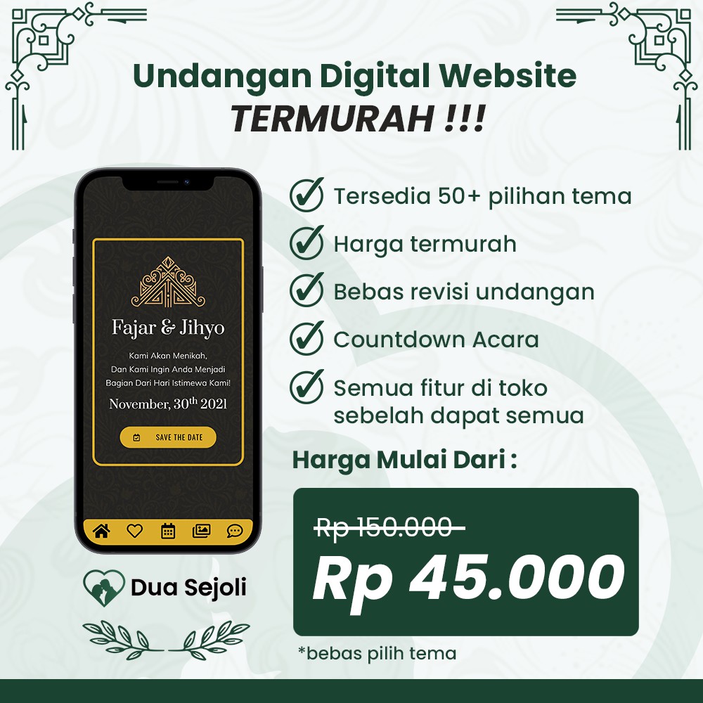 Undangan Digital Website | Undangan Website | Undangan Pernikahan Termurah