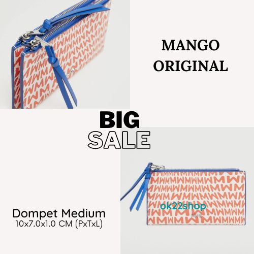 MANGO - Dompet Medium Original Wanita (Zip Print Purse)