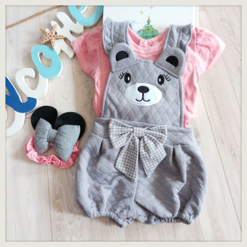 [0-18 bulan] Setelan bayi GI103 Baju bayi Perempuan Celana kodok Jumpsuit overall / Setelan Overall Anak Perempuan lucu FREE BANDO / SETELAN BAJU KAOS DAN OVERALL KODOK MOTIF UNICORN LUCU BESTSELLER FASHION ANAK BAYI CEWEK PERGI JALAN