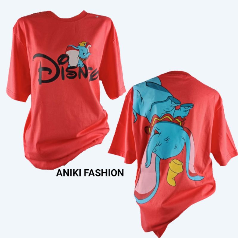 COD Baju Kaos Dumbo Disney Atasan Wanita terbaru - Lengan pendek - Gajah - oversize - Dumbo - zara