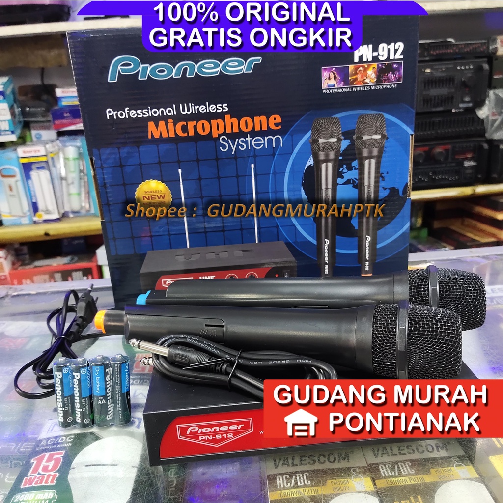 Mic Kenwood Pioneer PN 912 2 mic wireless tanpa kabel microphone tanpa kabel mikropon