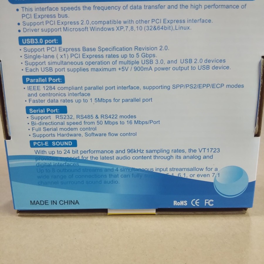 PCI Express IO Card 1 Pararel 2 Serial RS232 Port