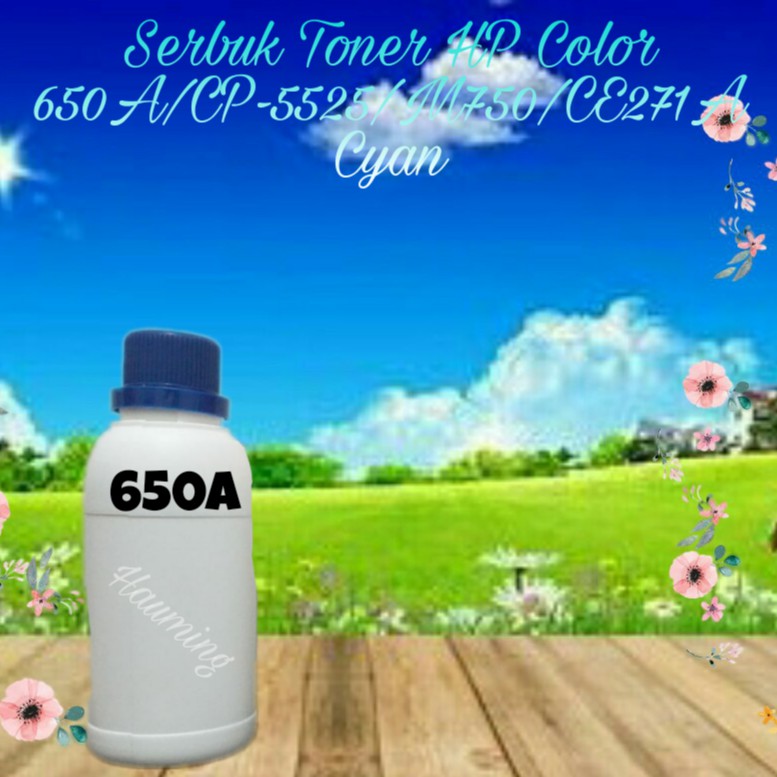 Serbuk Toner HP 650A CP5525 M750 CP5525dn CP5525n CP5525xh M750xh M750n M750dn CE271A 1x Isi (CMYBK)