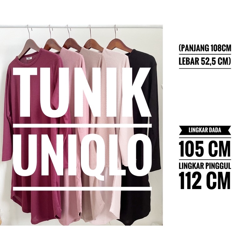 TUNIK  WANITA PANJANG| ATASAN TUNIK WANITA WAFLE | FASHION MUSLIM