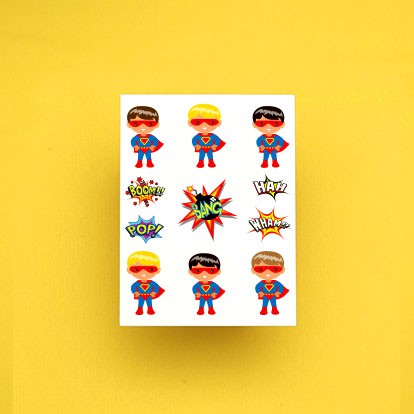 

POTATOO Set Jack Superhero Temporary Tatto Sticker