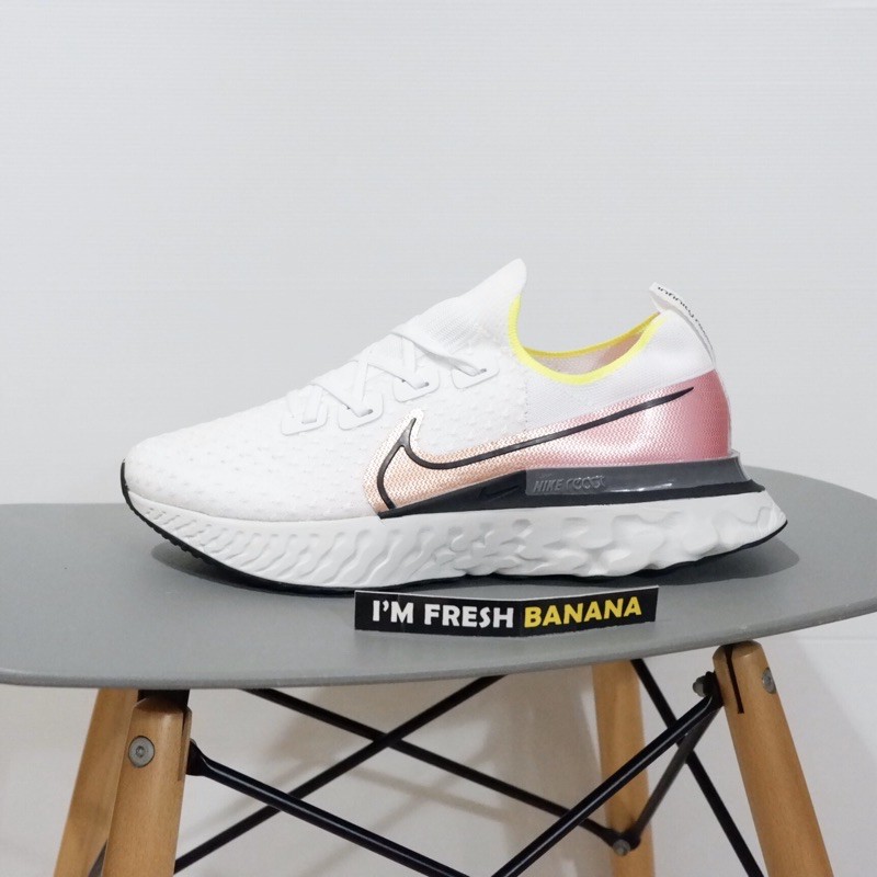 nike react infinity run all white