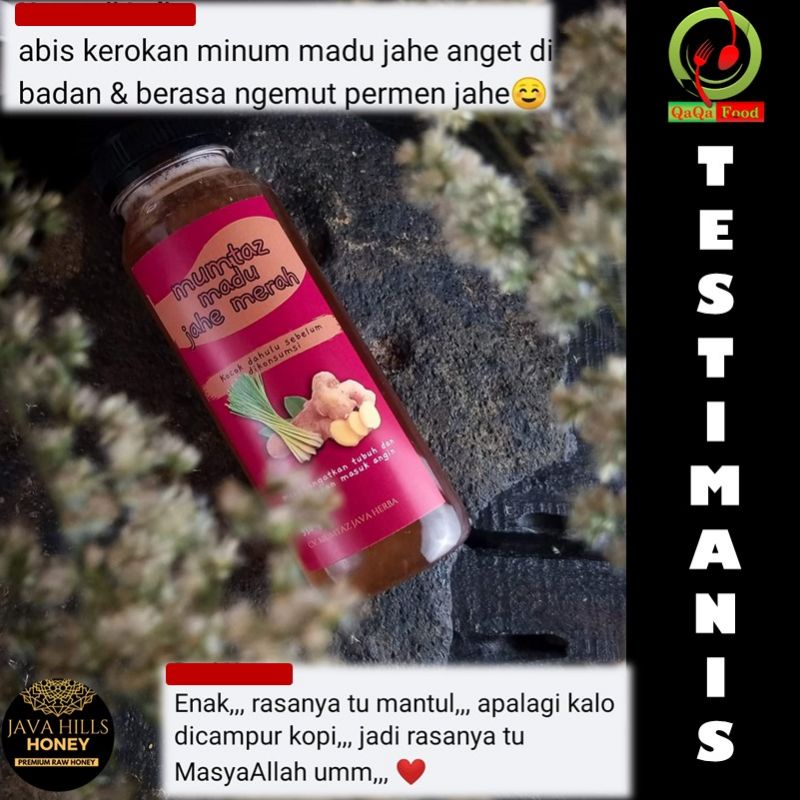 

Madu Jahe Merah plus Herbal lainnya.