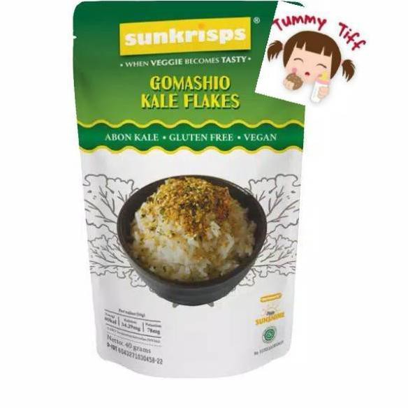 

【Bayar di Tempat】 Sunkrisps gomashio kale flakes / ABON kale / kale flakes 40gr / Sunkrisps Gomashio