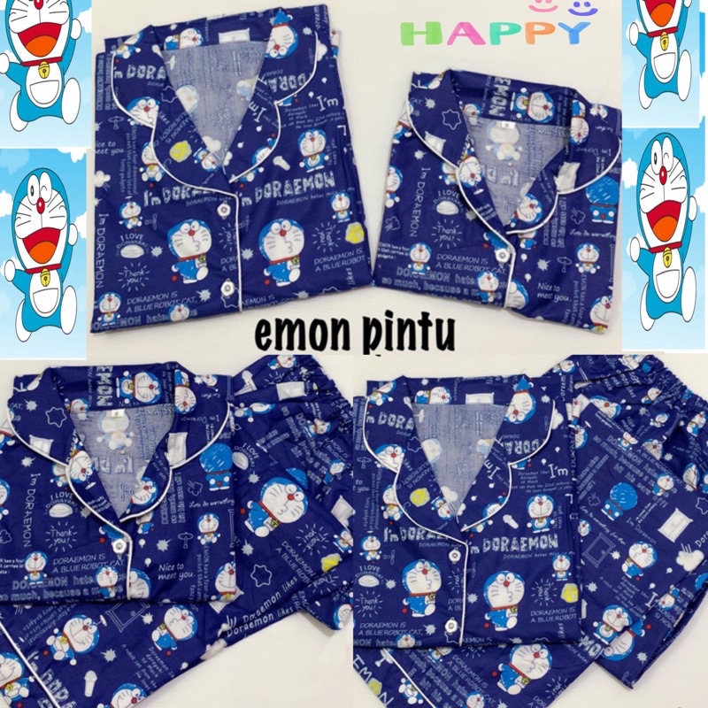 Emon pintu - stelan bajutidur piyama bisa couple family mom and kids